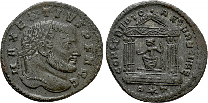 MAXENTIUS (307-312). Follis. Rome. 

Obv: MAXENTIVS P F AVG. 
Laureate head r...