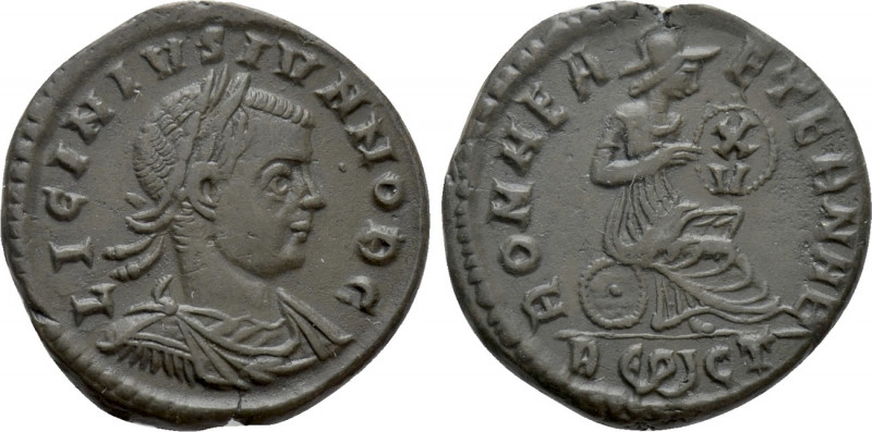 LICINIUS II (Caesar, 317-324). Follis. Rome. 

Obv: LICINIVS IVN NOB C. 
Laur...