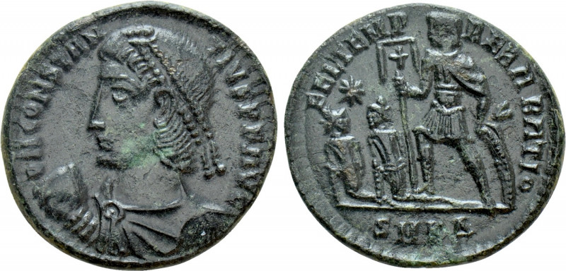 CONSTANTIUS II (337-361). Follis. Cyzicus. 

Obv: D N CONSTANTIVS P F AVG. 
D...