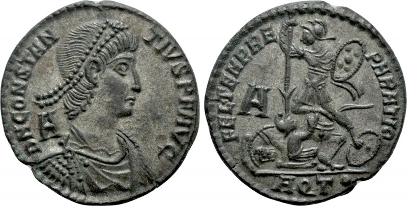 CONSTANTIUS II (337-361). Ae. Aquileia. 

Obv: D N CONSTANTIVS P F AVG / A. 
...