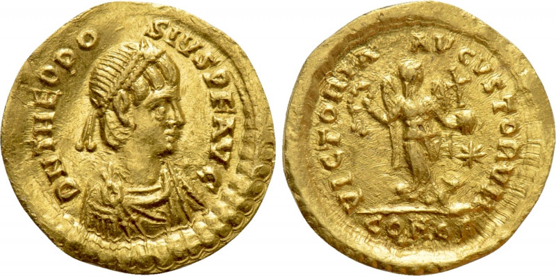 THEODOSIUS II (402-450). GOLD Tremissis. Constantinople. 

Obv: D N THEODOSIVS...