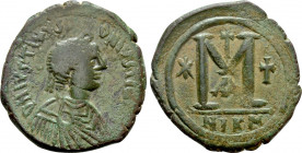 JUSTIN I & JUSTINIAN I (527). Follis. Nicomedia