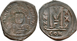 JUSTINIAN I (527-565). Follis. Constantinople. Dated RY 30 (556/7)