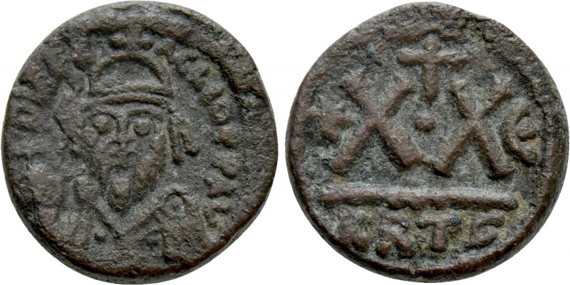 HERACLIUS (610-641). Half Follis. Carthage. 

Obv: D N ERACLIO PP AV. 
Helmet...