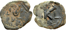 JUSTINIAN II ? (First reign, 685-695). Half Follis. Constantinople. RY 1 (685/6)