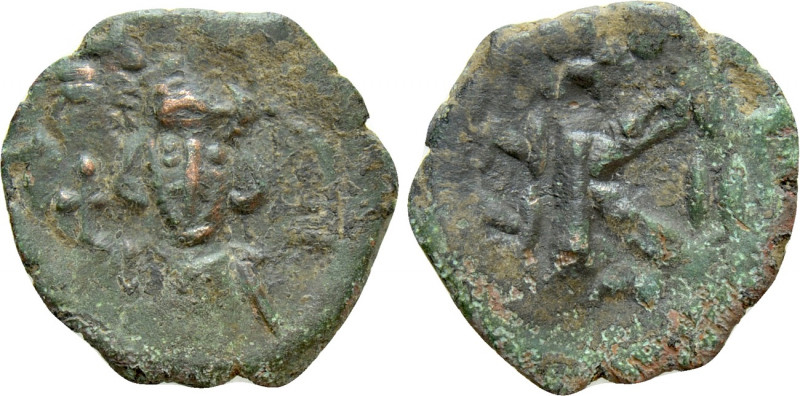JUSTINIAN II ? (First reign, 685-695). Half Follis. Constantinople. RY 2 (686/7)...