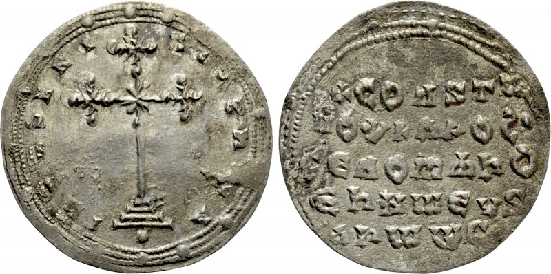 CONSTANTINE VII PORPHYROGENITUS with ROMANUS I (913-959). Miliaresion. Constanti...
