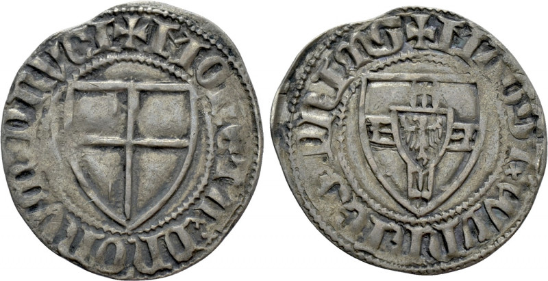 PRUSSIA. Order of Teutonic Knights. Wynrich van Kniprode (1351-1382). Schilling....