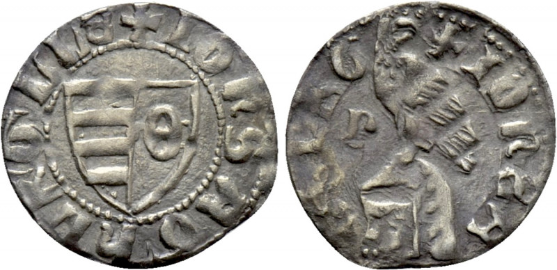 WALLACHIA. Radu I (1377-1383). Dinar. 

Obv: Coat-of-arms.
Rev: Eagle standin...