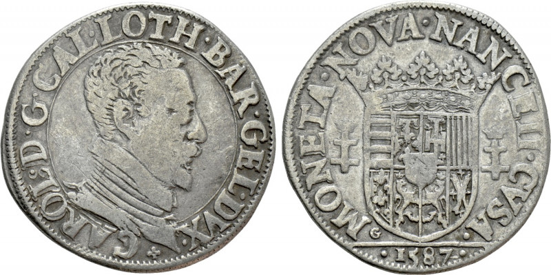 FRANCE. Lorraine. Charles III (1545-1608). Teston (1587). Nancy. 

Obv: CAROL ...