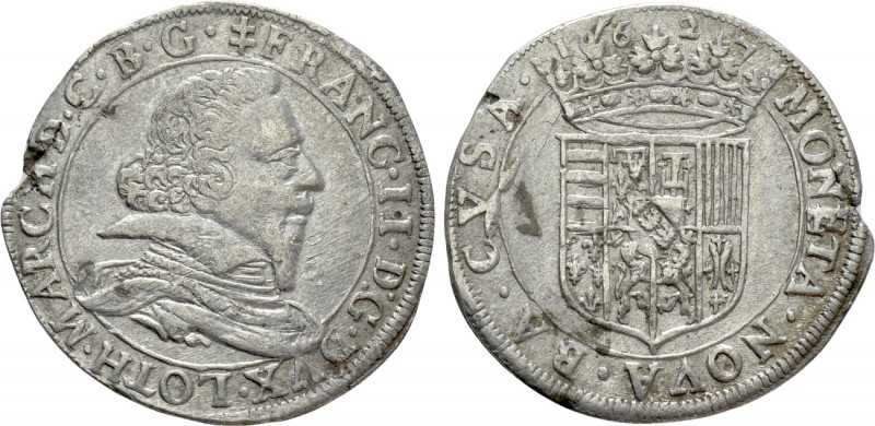 FRANCE. Lorraine. Francois II (1626-1631). Teston (1627). Badonviller. 

Obv: ...