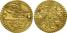 OTTOMAN EMPIRE. Mustafa III (AH 1171-1187 / AD 1757-1774). GOLD Zeri Mahbub. Istanbul. AH 1171 (AD 1767/8)