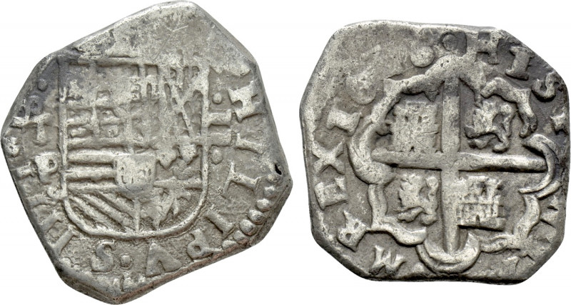 SPAIN. Philip III (1598-1621). 2 Reales (1618). Toledo. 

Obv: Crowned coat of...