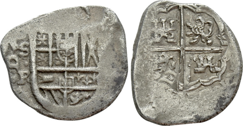 SPAIN. Philip III ? (1598-1621). Cob 2 Reales. 

Obv: Crowned coat-of-arms.
R...