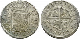 SPAIN. Philip V (1700-1746). 2 Reales (1723-F). Segovia