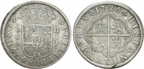SPAIN. Philip V (1700-1746). 2 Reales (1725-JJ). Cuenca