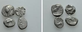 4 Greek Staters and Tetradrachms