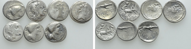 7 Imitative Republican Denarii. 

Obv: .
Rev: .

. 

Condition: See pictu...
