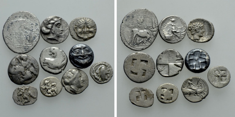 10 Greek Coins. 

Obv: .
Rev: .

. 

Condition: See picture.

Weight: g...
