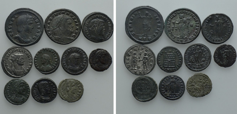 10 Roman Coins; Helena etc. 

Obv: .
Rev: .

. 

Condition: See picture....