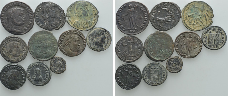 10 Roman Coins. 

Obv: .
Rev: .

. 

Condition: See picture.

Weight: g...
