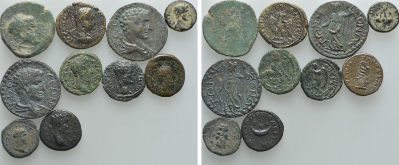 10 Roman Provincial Coins. 

Obv: .
Rev: .

. 

Condition: See picture.
...