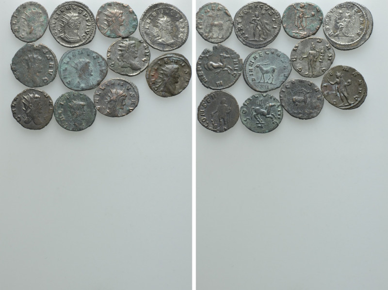 11 Antoniniani of Gallienus. 

Obv: .
Rev: .

. 

Condition: See picture....