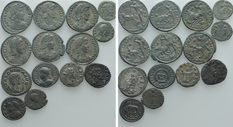 14 Roman Coins. 

Obv: .
Rev: .

. 

Condition: See picture.

Weight: g...