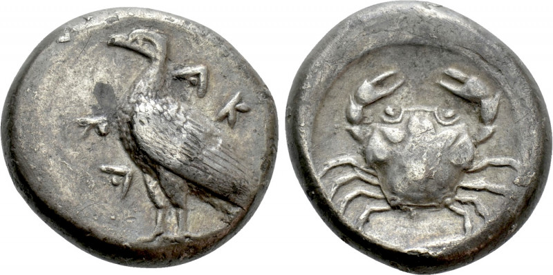 SICILY. Akragas. Didrachm (Circa 480/78-470 BC). 

Obv: AK / RA. 
Sea eagle s...