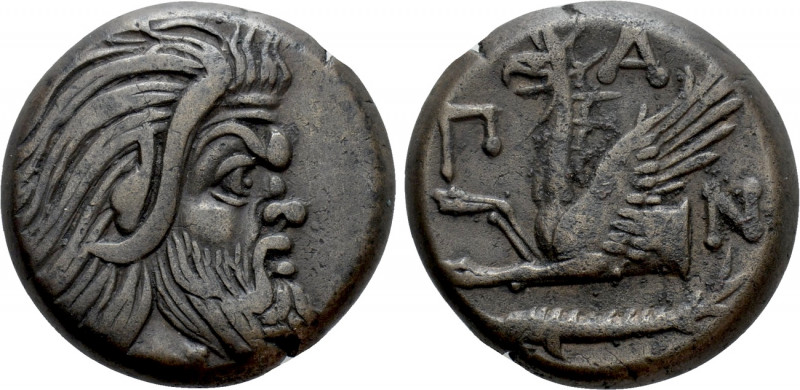 CIMMERIAN BOSPOROS. Pantikapaion. Ae (Circa 340-325 BC). 

Obv: Bearded head o...