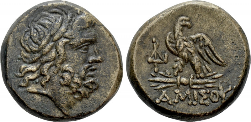 PONTOS. Amisos. Ae (Circa 100-85 BC). 

Obv: Laureate head of Zeus right.
Rev...