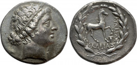 AEOLIS. Kyme. Tetradrachm (Circa 155-143 BC). Kallias, magistrate