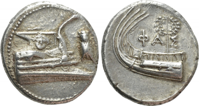 LYCIA. Phaselis. Stater (4th century BC). 

Obv: Prow of galley right, decorat...