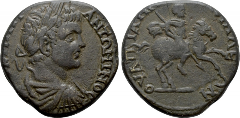 THRACE. Anchialus. Caracalla (198-217). Ae. 

Obv: AV K M AVP ANTΩNINOC. 
Lau...