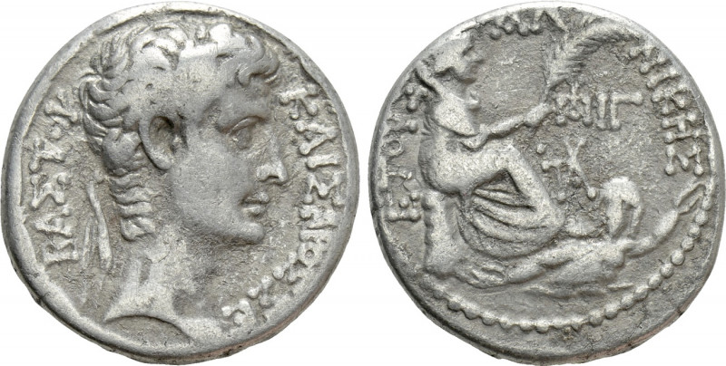 SELEUCIS & PIERIA. Antioch. Augustus (27 BC-14 AD). Tetradrachm. Dated Cos. XIII...