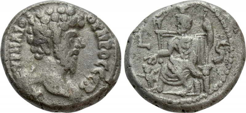 EGYPT. Alexandria. Lucius Verus (161-169). BI Tetradrachm. Dated RY 6 (AD 165/6)...