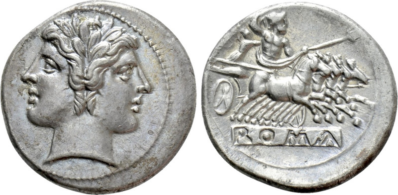 ANONYMOUS. Didrachm or Quadrigatus (Circa 225-214 BC). Rome. 

Obv: Laureate h...