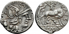 SEX. POMPEIUS FOSTLUS. Denarius (137). Rome