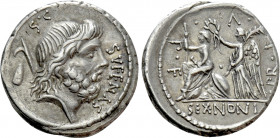 M. NONIUS SUFENAS. Denarius (57 BC). Rome