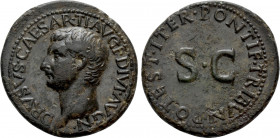 DRUSUS (Died 23). As. Rome. Restoration Issue Struck Under Tiberius