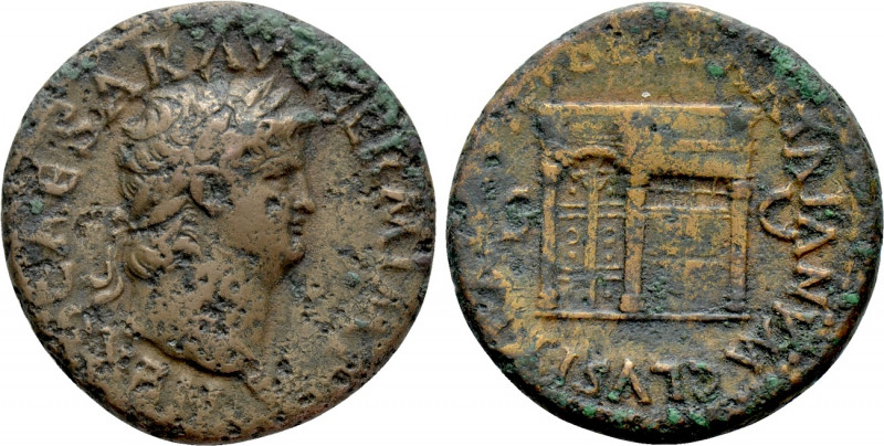 NERO (54-68). As. Rome. 

Obv: NERO CAESAR AVG GERM IMP. 
Laureate head right...