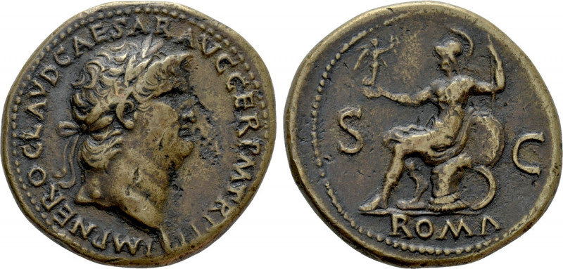 NERO (54-68). Sestertius. Rome. 

Obv: IMP NERO CLAVD CAESAR AVG GER P M TR P ...