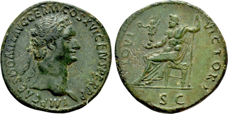 DOMITIAN (81-96). Sestertius. Rome. 

Obv: IMP CAES DOMIT AVG GERM COS XVI CEN...