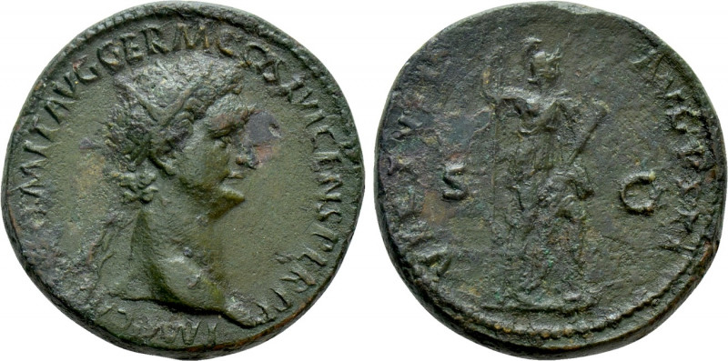 DOMITIAN (81-96). Dupondius. Rome. 

Obv: IMP CAES DOMIT AVG GERM COS XVI CENS...