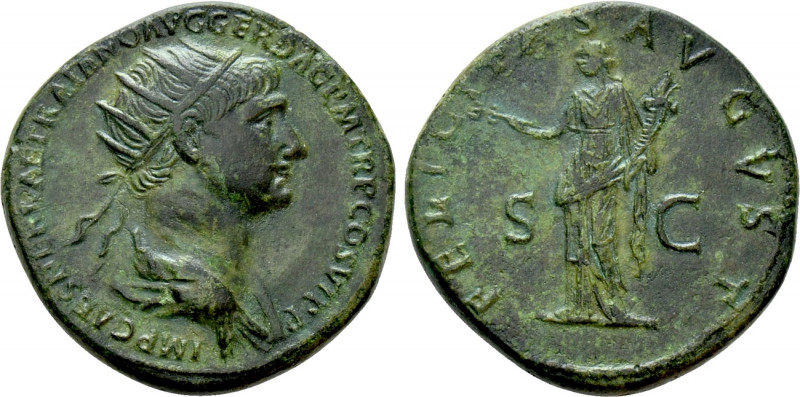 TRAJAN (98-117). Dupondius. Rome. 

Obv: IMP CAES NERVAE TRAIANO AVG GER DAC P...