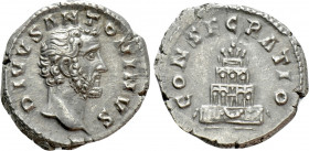 DIVUS ANTONINUS PIUS (Died 161). Denarius. Rome. Struck under Marcus Aurelius