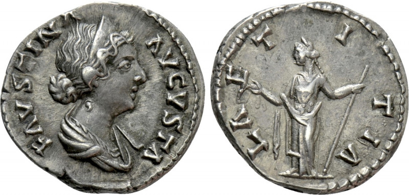 FAUSTINA II (147-175). Denarius. Rome. 

Obv: FAVSTINA AVGVSTA. 
Diademed and...