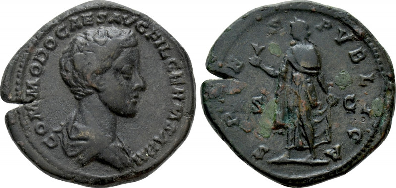 COMMODUS (Caesar, 166-177). As. Rome. 

Obv: COMMODO CAES AVG FIL GERM SARM. ...