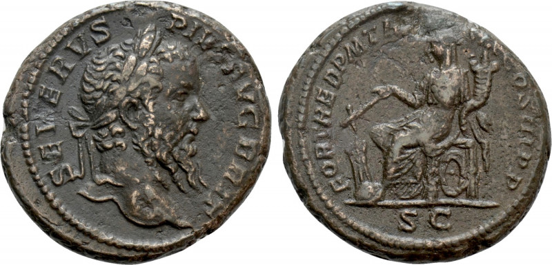 SEPTIMIUS SEVERUS (193-211). As. Rome. 

Obv: SEVERVS PIVS AVG BRIT. 
Laureat...