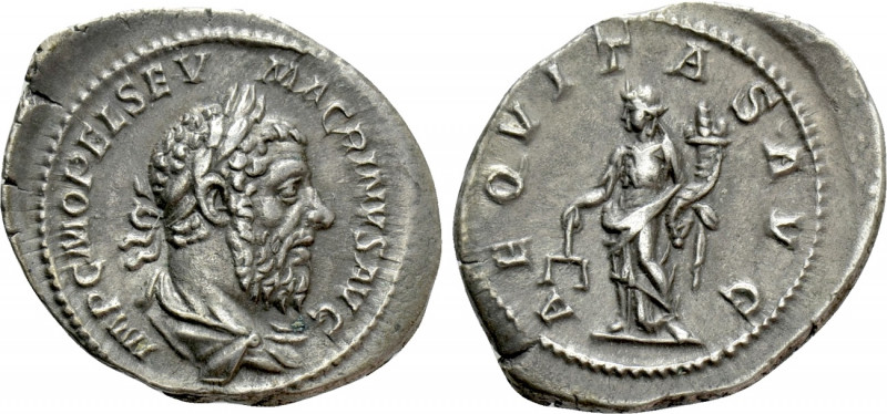 MACRINUS (217-218). Denarius. Rome. 

Obv: IMP C M OPEL SEV MACRINVS AVG. 
La...